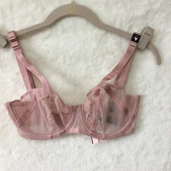 Victoria Secret Pink Unlined Mesh Balconette Bra - Picture 3 of 11